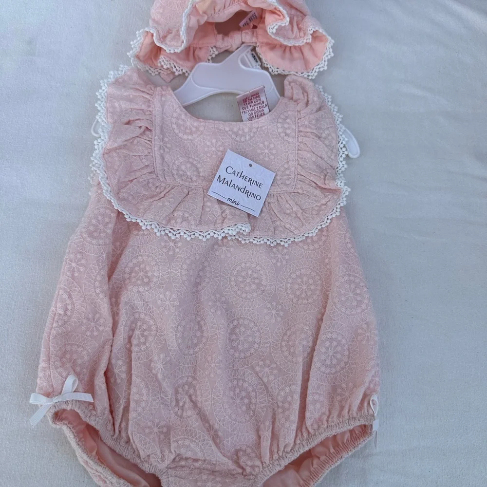 Tommy Bahama  And Catherine Malandrino Chic Pink and Green Diaper Covers #A1 2Pc